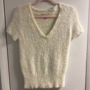 Fuzzy white shirt